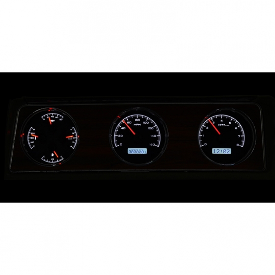 Dakota Digital 1970-72 Oldsmobile Cutlass VHX System, Black Alloy